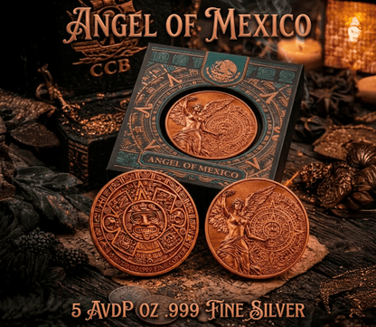 In Stock! 2026 Angel of Independence 5oz Enhanced .999 Fine Copper Medal