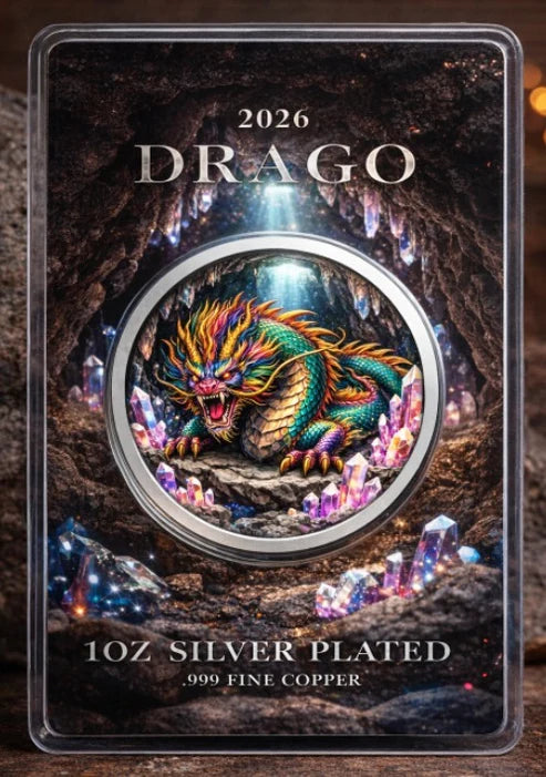 2026 Drago 1oz .999 Fine Copper in Capsule