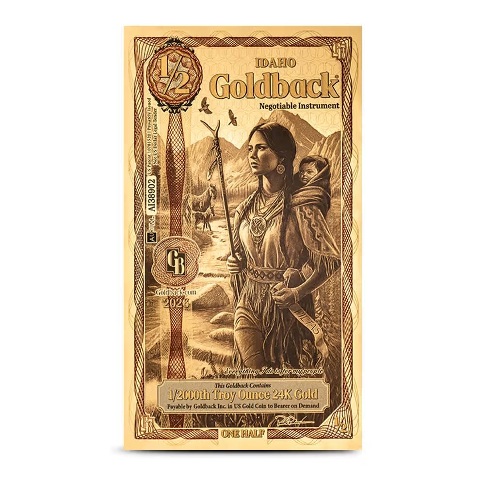 Estimate! Goldback $1/2 - Contains 1/2000 oz of .999 fine gold