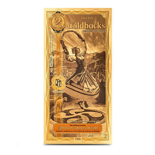 Estimate! Goldback $2 - Contains 1/500 oz of .999 fine gold