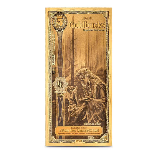 Estimate! Goldback $5 - Contains 1/200 oz of .999 fine gold