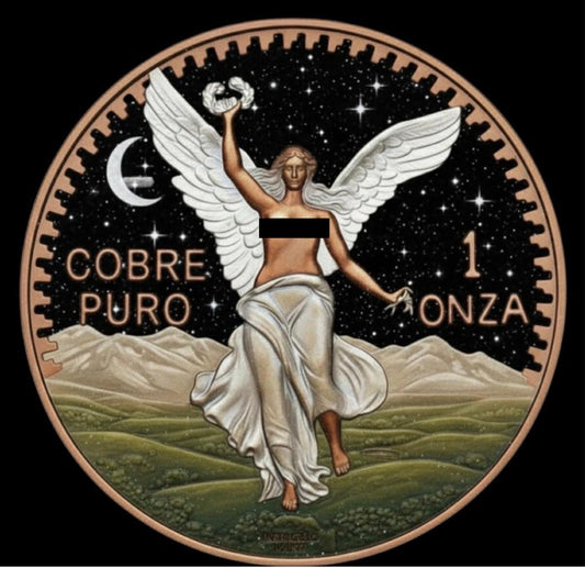In Stock! Intaglio Mint Vintage Libertad Nighttime 1 oz Colorized Copper Medal (282 Mintage)