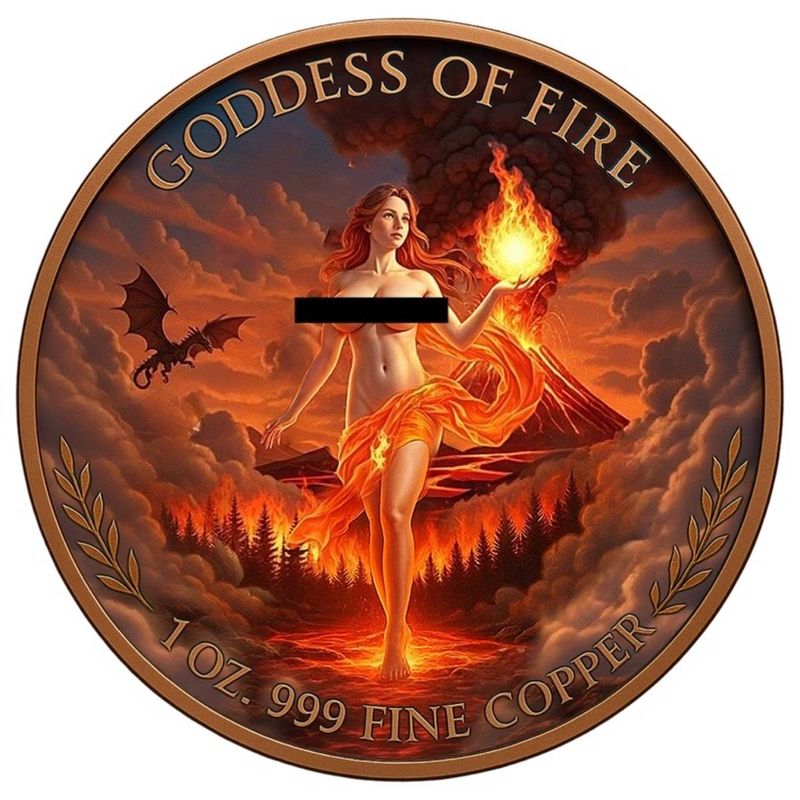 Goddess of Elements Colorized 5 x 1 oz Copper Round Set (03/20)