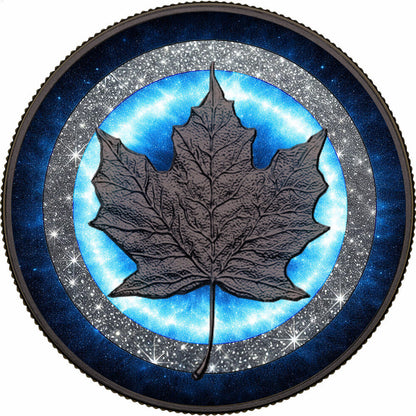 2026 Canada Maple Leaf Aura Ring 1 oz Silver Coin (03/25)