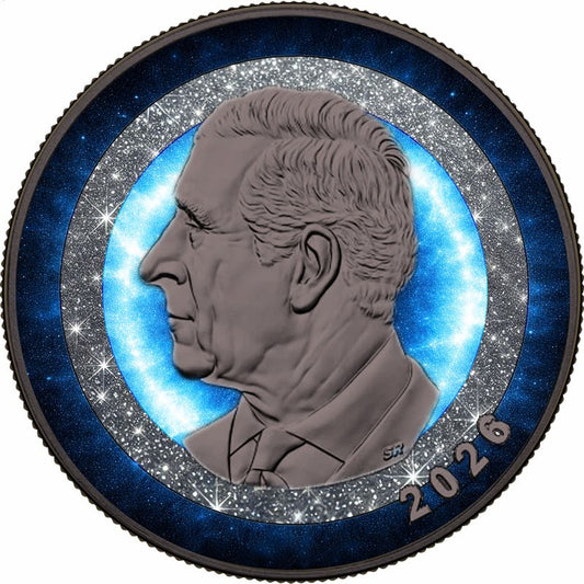 2026 Canada Maple Leaf Aura Ring 1 oz Silver Coin (03/25)