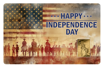 Happy Independence Day 1/1000 oz Gold Medal in Card (03/20)