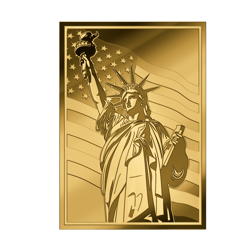 Happy Independence Day 1/1000 oz Gold Medal in Card (03/20)