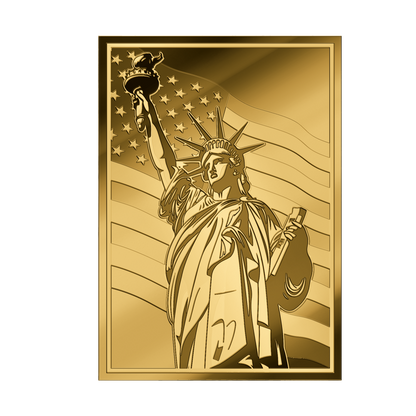 Happy Independence Day 1/1000 oz Gold Medal in Card (03/20)