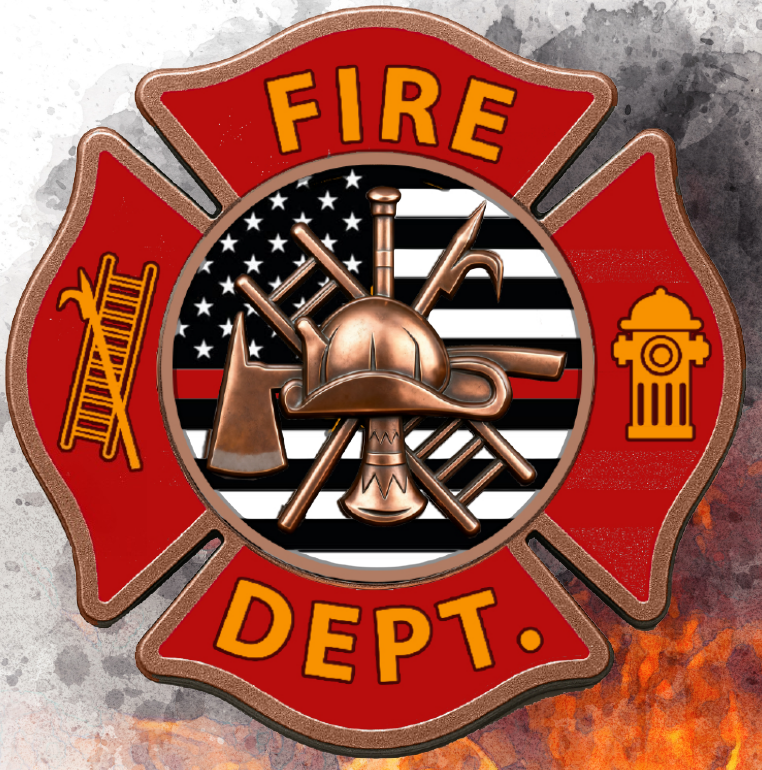 5oz Always Ready Firefighters Colorized Copper in Shaped Capsule