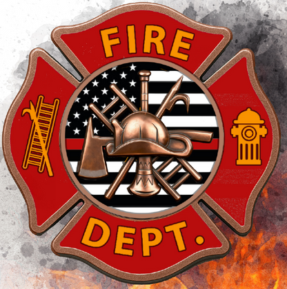 5oz Always Ready Firefighters Colorized Copper in Shaped Capsule