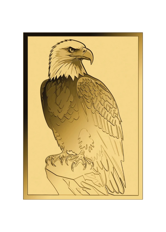 In Stock! Bald Eagle 1/1000 oz Gold Medal in Card