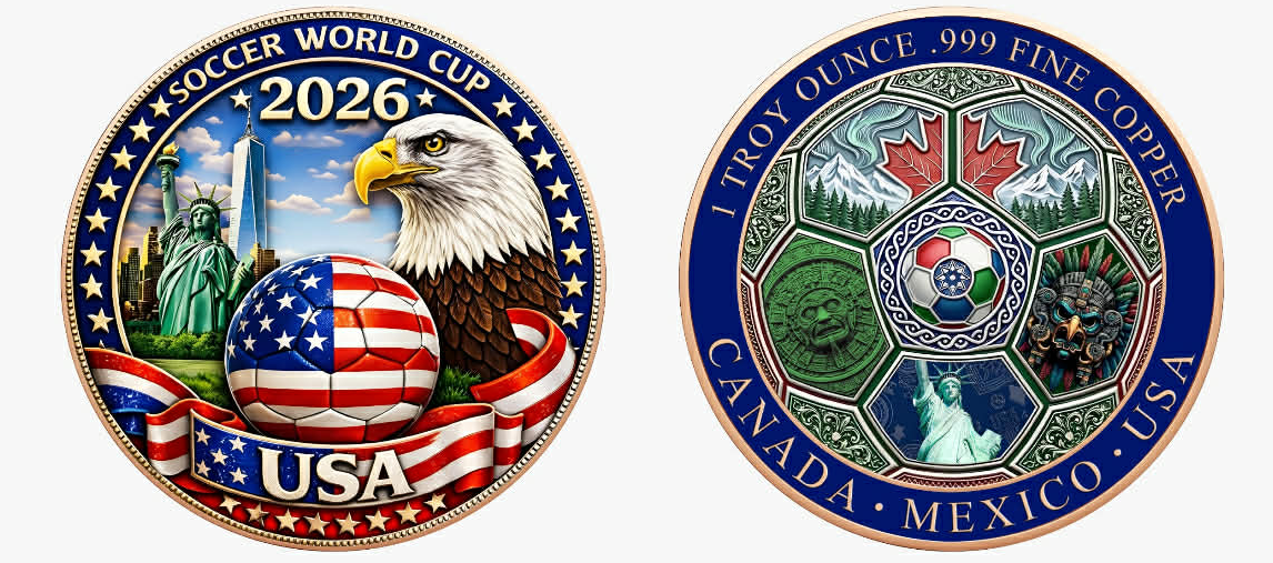 2026 Canada World Cup Set 1 oz Copper Round