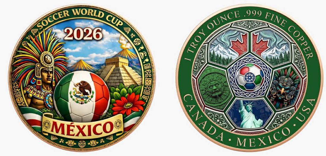 2026 Canada World Cup Set 1 oz Copper Round