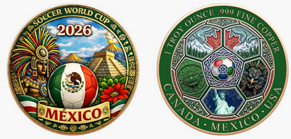 2026 Canada World Cup Set 1 oz Copper Round