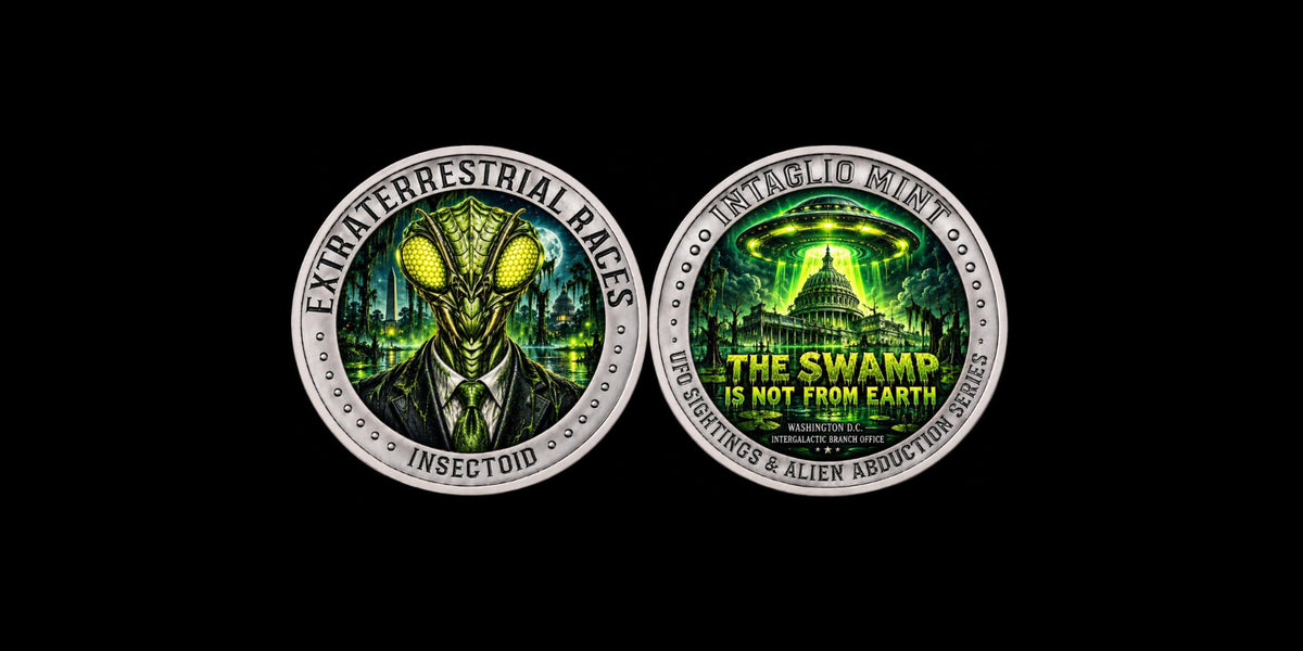Intaglio Mint Galactic Politics: The Swamp is Not from Earth 1 oz Silver Medal (100 Mintage)