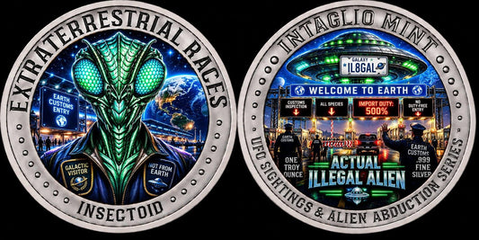 Intaglio Mint Galactic Politics: Illegal Alien 1 oz Silver Medal (100 Mintage)