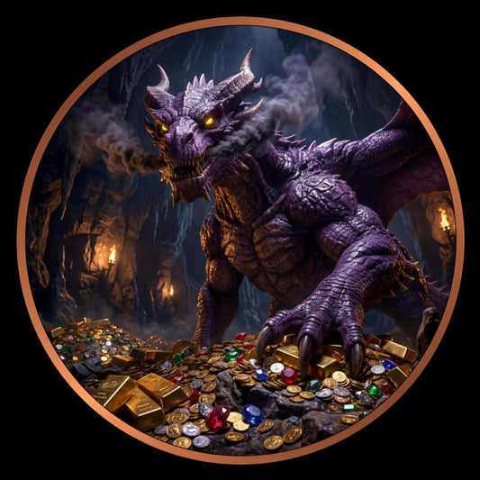 Papa Dragon 1 oz Copper Colorized Art Medal (500 Mintage)