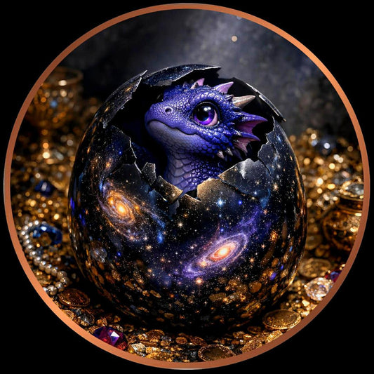 In Stock! Baby Dragon 1 oz Copper Colorized Art Medal (500 Mintage)