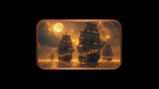 In Stock! Pirate Fleet 1 oz Copper Colorized Art Bar (500 Mintage)