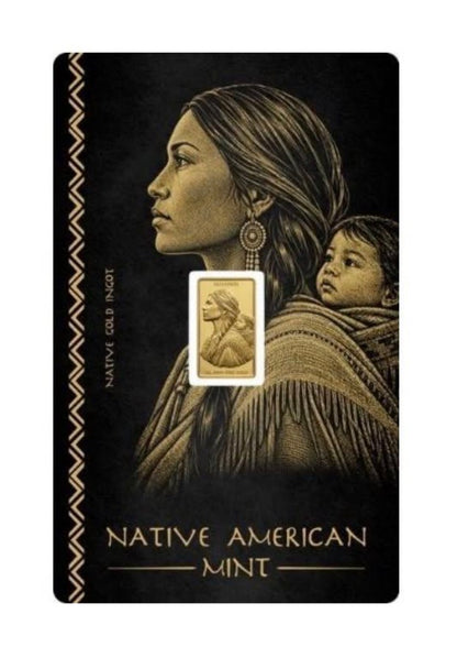 Estimate: Sioux Nation Oglala Lakota $2 Sacagawea 1g Gold Coin Bar (10000 Mintage)