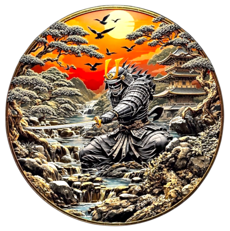 Ancient Warriors Samurai 5 oz Copper Medal (03/25)