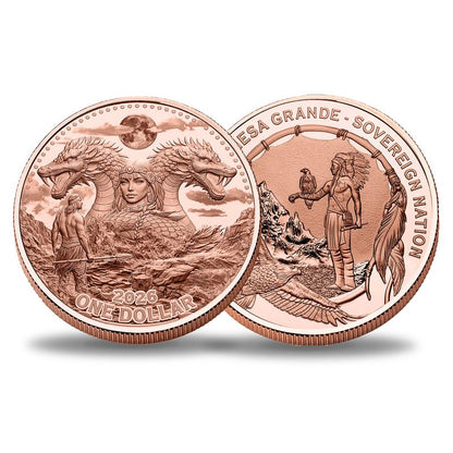 2026 Mesa Grande Sisiutl Sea Serpent 5 oz Copper Coin