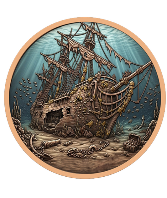 2026 Liberia Shipwreck Colorized 5 oz Copper Coin (03/25)