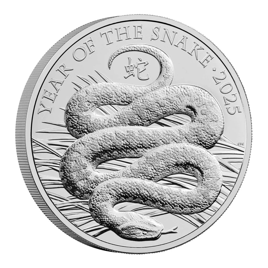 In Stock! 2025 Great Britain Year of the Snake 28.28g CN Coin in Card