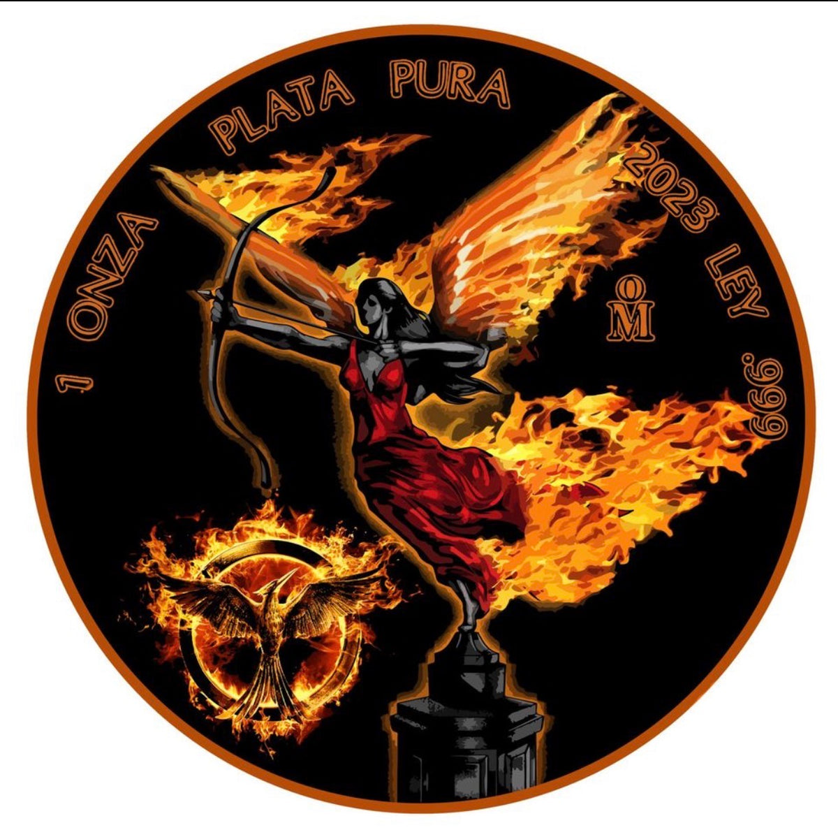 In Stock! RARE! Serial 000/200! 2023 Libertad 1oz .999 Colorized Girl On Fire