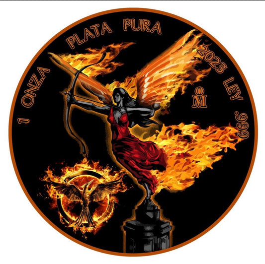 In Stock! RARE! Serial 000/200! 2023 Libertad 1oz .999 Colorized Girl On Fire