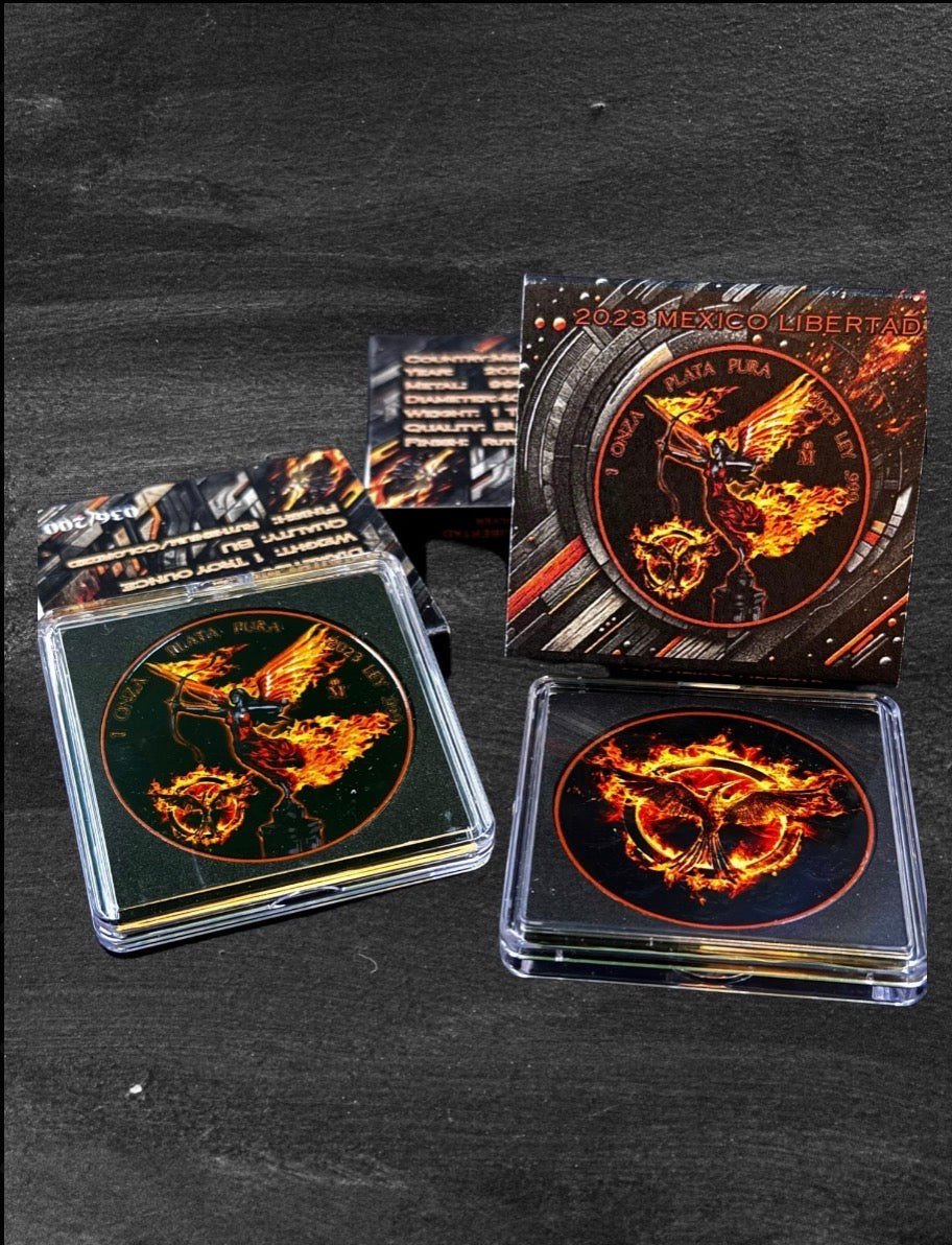 In Stock! RARE! Serial 000/200! 2023 Libertad 1oz .999 Colorized Girl On Fire