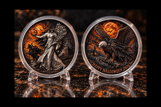 Estimate: American Silver Eagle Halloween Edition 1 oz Silver Coin in Capsule w/COA