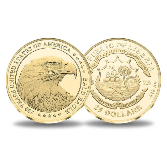 2026 Liberia Bald Eagle 1/200 oz Gold Coin (03/25)