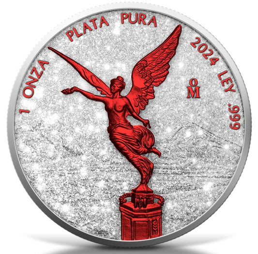 2024 Mexico Libertad Diamond Dust Fire Edition 1 oz Silver Coin (03/27)