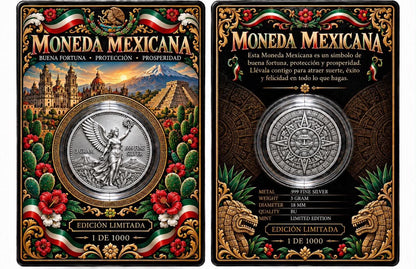 2026 Moneda Mexicana 3g .999 Silver Round In Card