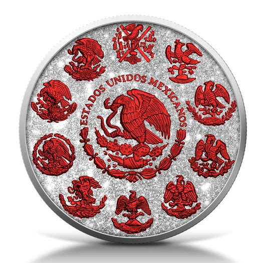 2024 Mexico Libertad Diamond Dust Fire Edition 1 oz Silver Coin (03/27)