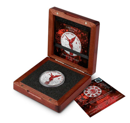 2024 Mexico Libertad Diamond Dust Fire Edition 1 oz Silver Coin (03/27)