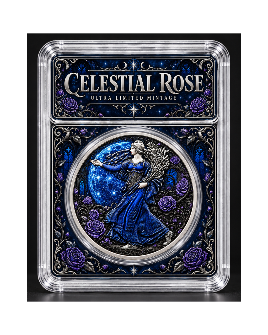 2026 Silver Eagle Diamond Dust Celestial Garden Colorized 1oz .999 Silver Coin