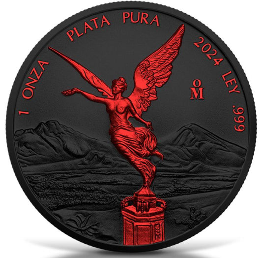 2024 Mexico Libertad Black Platinum Fire Edition 1 oz Silver Coin (03/27)