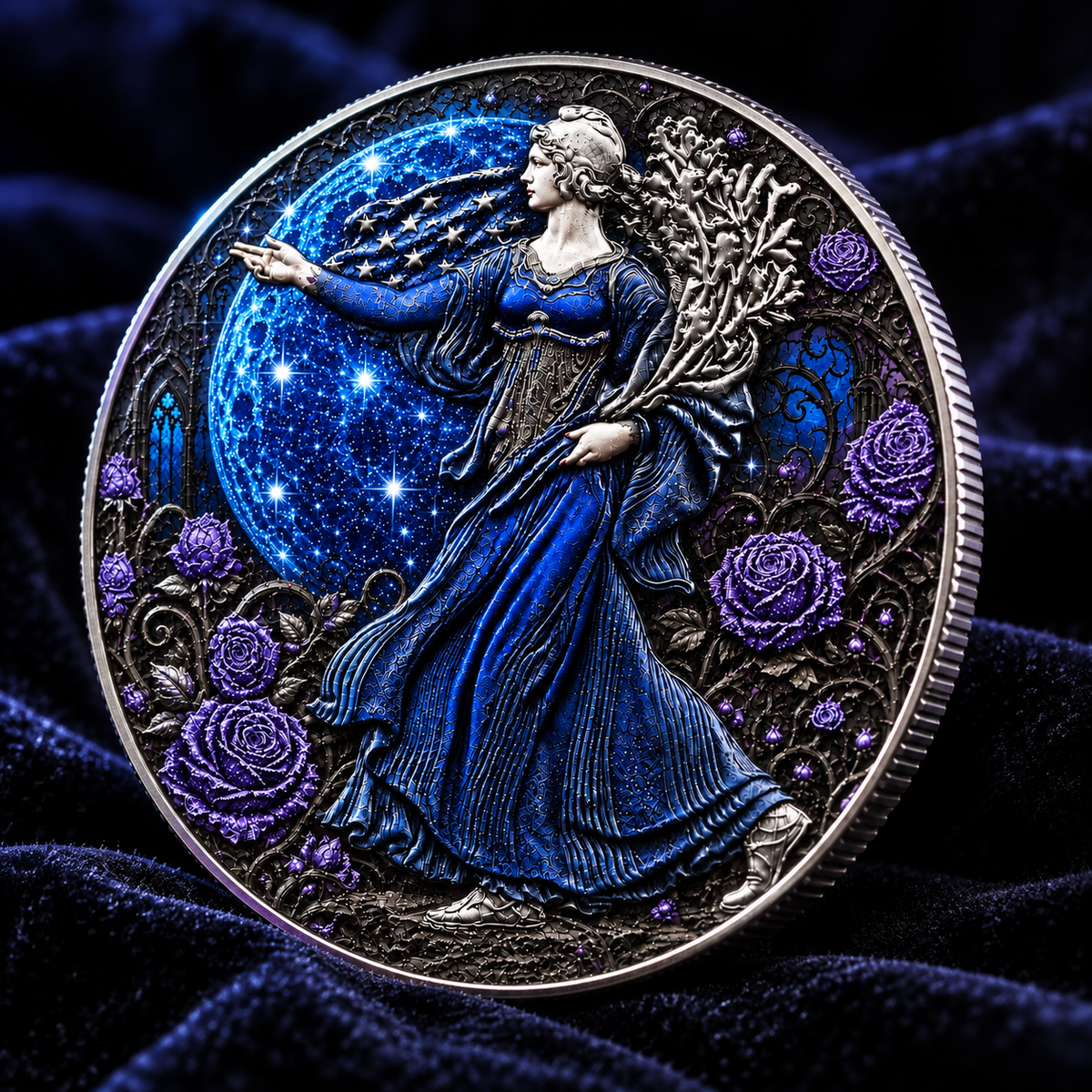 2026 Silver Eagle Diamond Dust Celestial Garden Colorized 1oz .999 Silver Coin