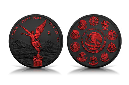 2024 Mexico Libertad Black Platinum Fire Edition 1 oz Silver Coin (03/27)