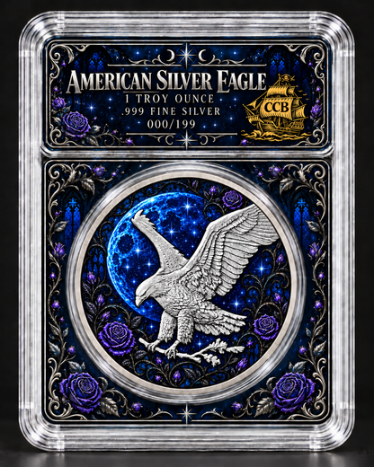 2026 Silver Eagle Diamond Dust Celestial Garden Colorized 1oz .999 Silver Coin