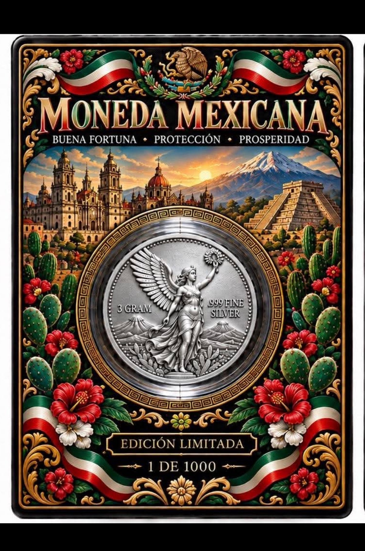2026 Moneda Mexicana 3g .999 Silver Round In Card