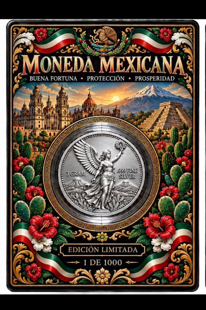 2026 Moneda Mexicana 3g .999 Silver Round In Card