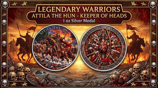Legendary Warriors Attila the Hun - Keeper of Heads 1 oz Silver Medal
