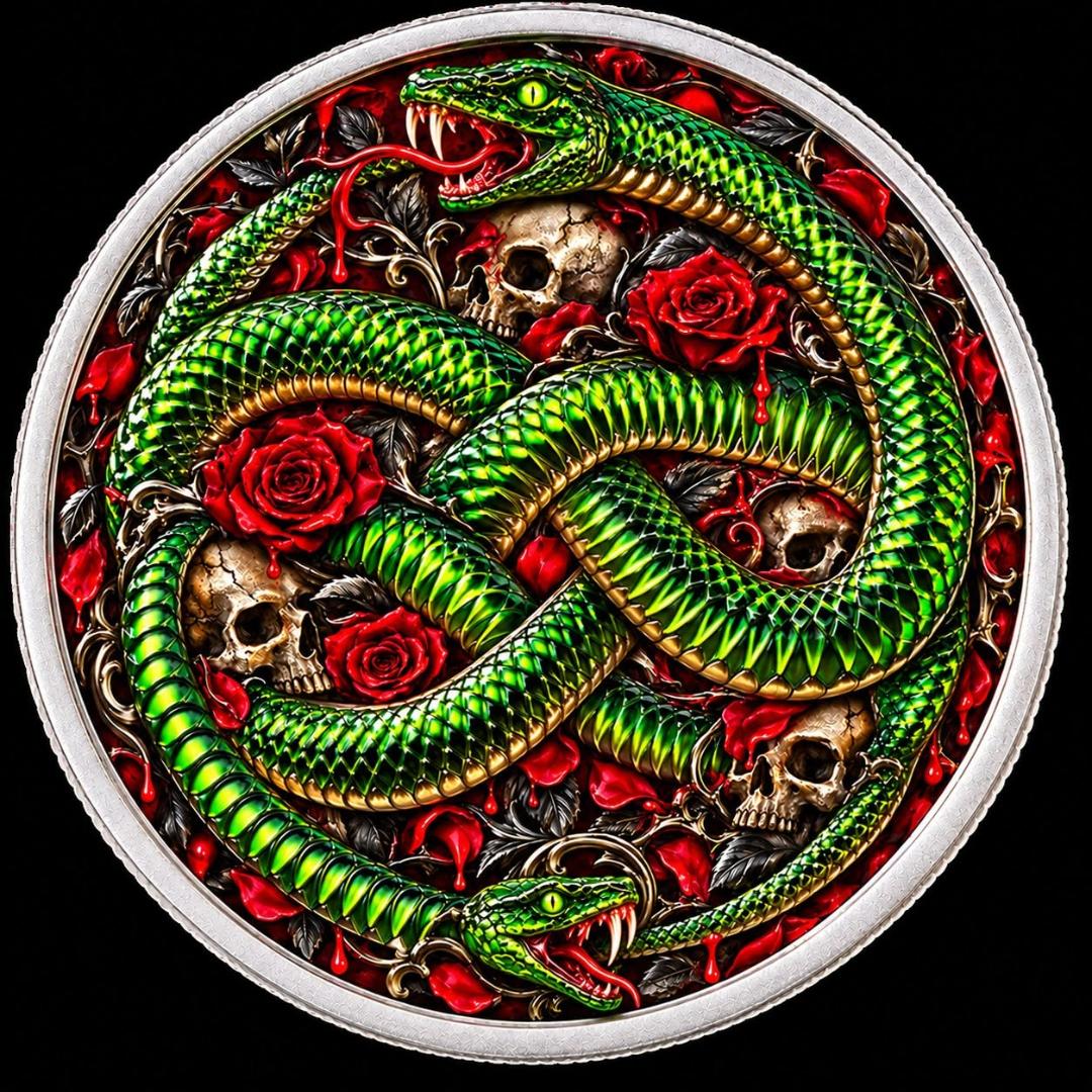 2026 Samoa Ouroboros Memento Mori 1/2 oz Silver Coin