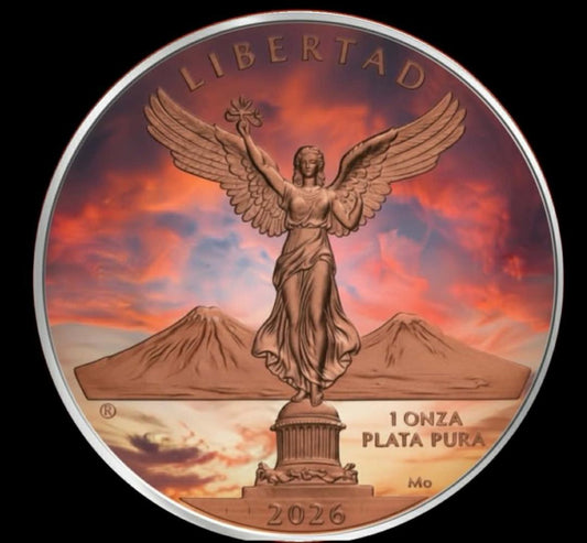 2026 Estados Unidos Mexicanos Libertad Special Edition Purple Haze Angel 1 oz Silver Coins (49 Mintage)