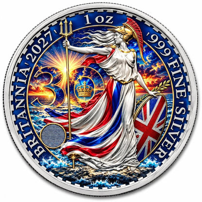 2027 Great Britain 3-Coin 30th Anniversary 1.35 oz .999 Silver Set