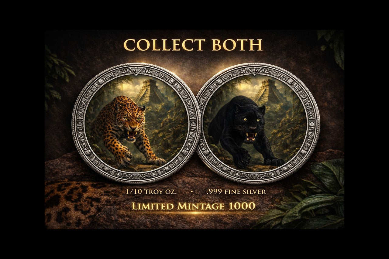 Aztec Guardians Colorized 2 x 1/10 oz Silver Round Set (03/27)