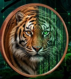 2025 Nature Tiger Hi Relief Proof and Enhanced Finish 5oz .999 Fine Copper